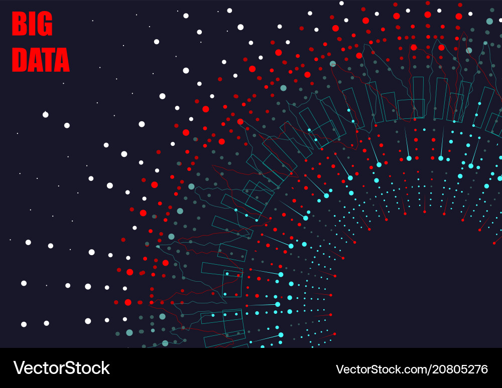 Abstract Big Data Network Vector Image