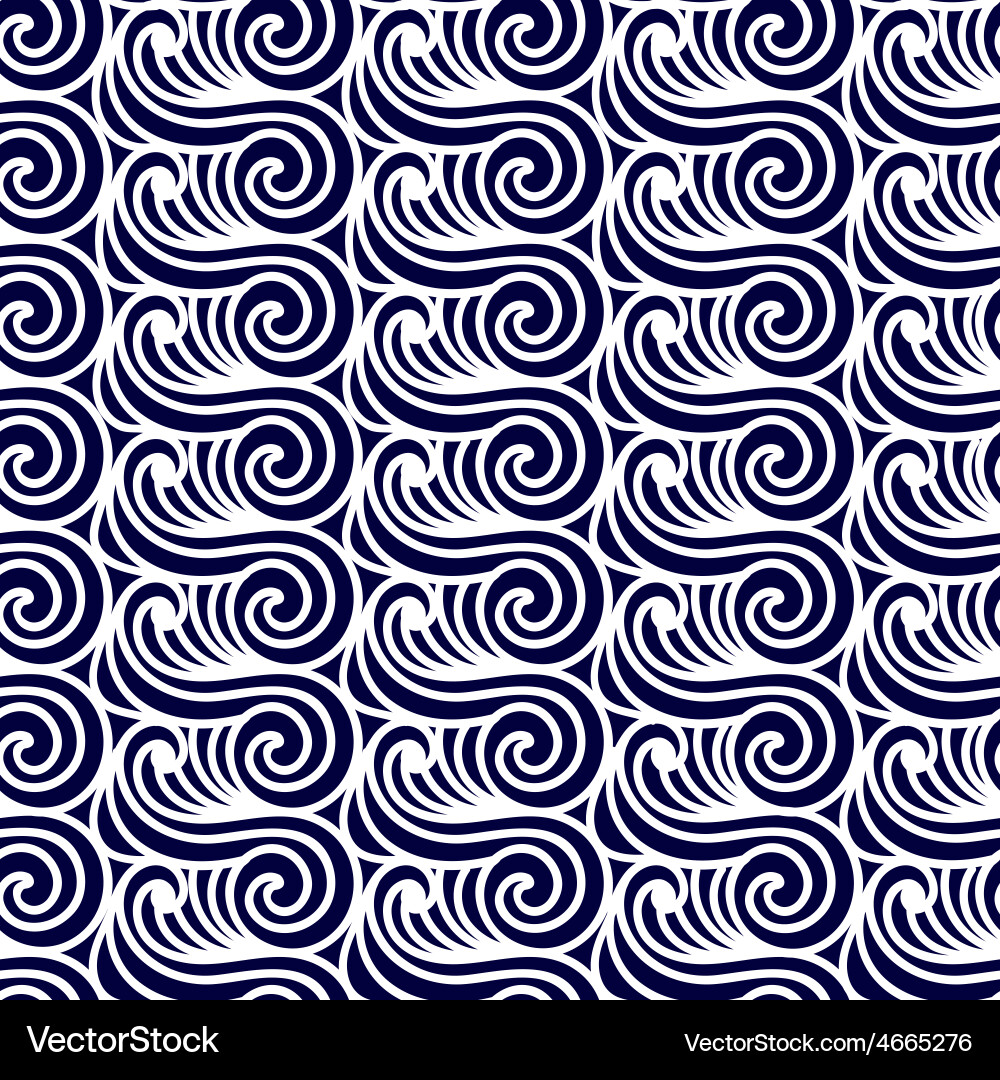Abstract Ocean Wave Pattern Vector Image