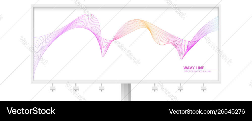 Billboard with dynamic flowing waves isolated Billboard with dynamic flowing waves isolated vector image