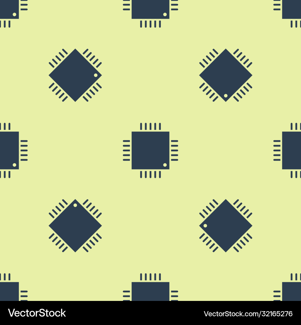 Blue computer processor with microcircuits cpu Blue computer processor with microcircuits cpu vector image