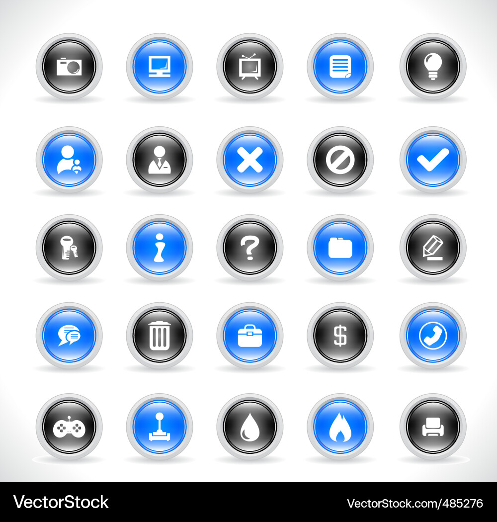 Buttons for websites Vector Image