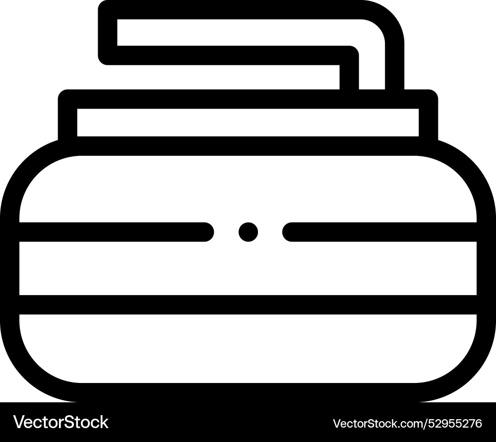 Curling icon thin linear style design isolated Curling icon thin linear style design isolated vector image