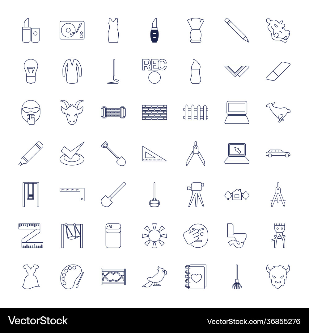 Drawing icons Vector Image