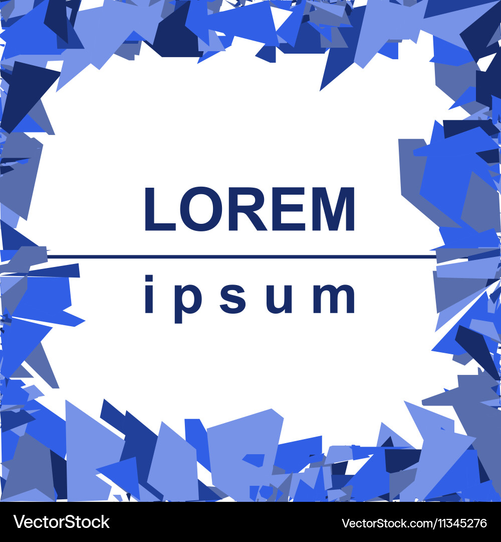 Frame with triangles texture Vector Image