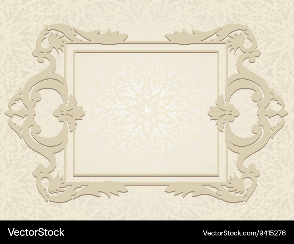 Greeting card with frame Vector Image
