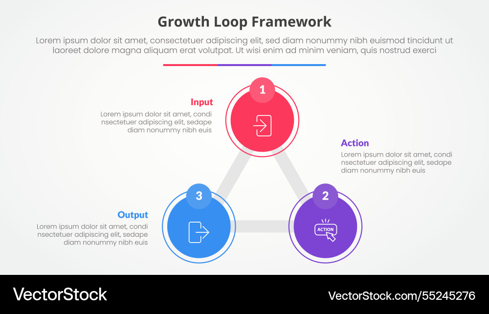 Growth loop framework infographic concept Vector Image
