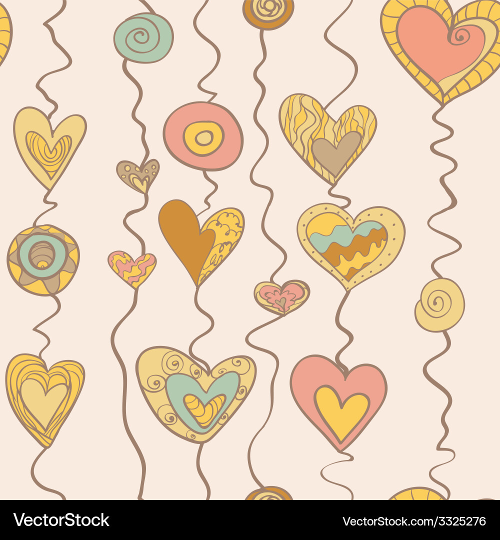 Heart Stripe Pattern Vector Image