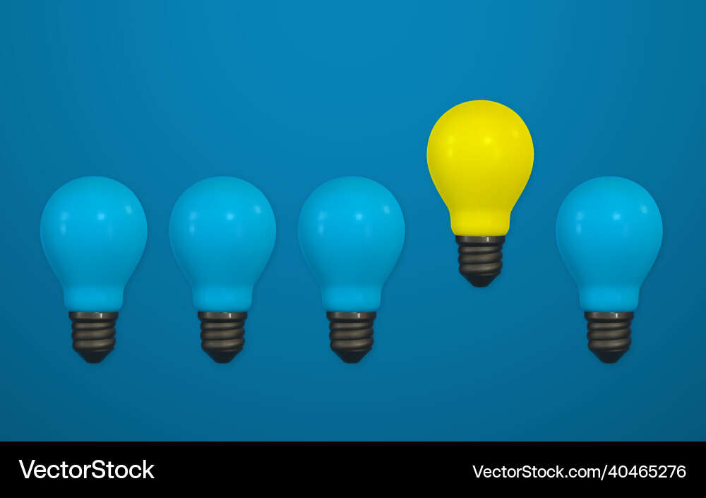 Light bulb in 3d style solution business concept Light bulb in 3d style solution business concept vector image