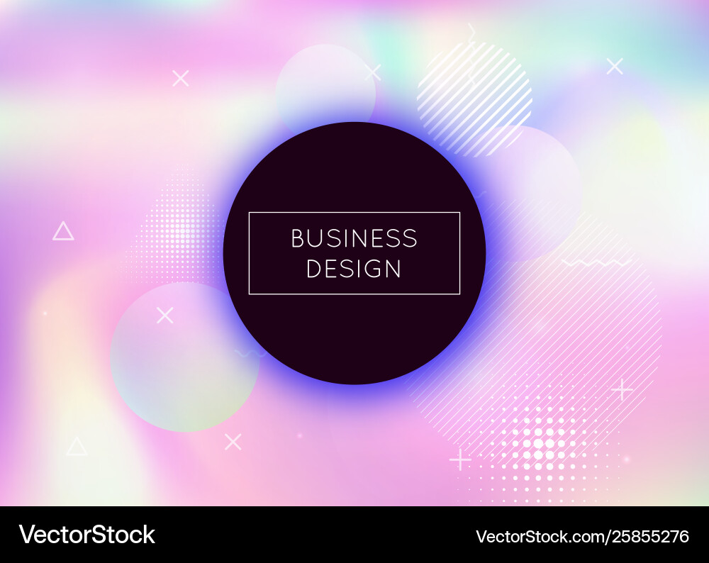 Memphis gradient background with liquid shapes Vector Image