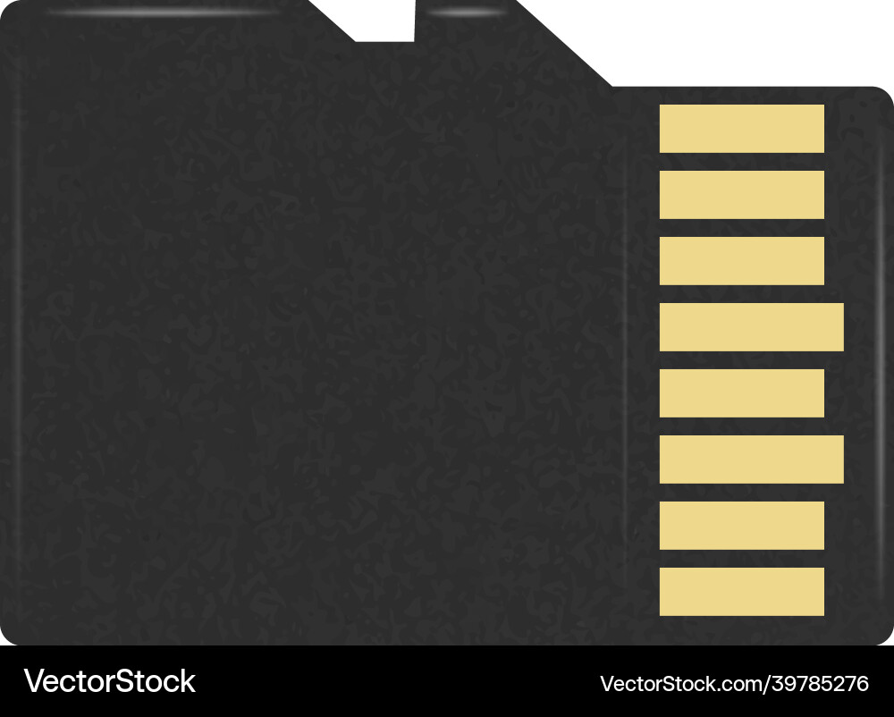 MicroSD Memory Card Vector Image