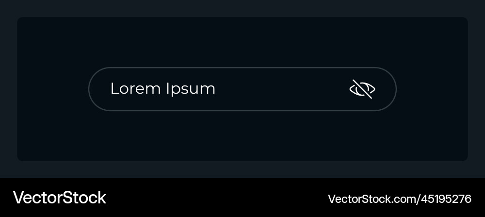 Passwort Textfeld ui Element Template Passwort Textfeld ui Element Template Vektorbild