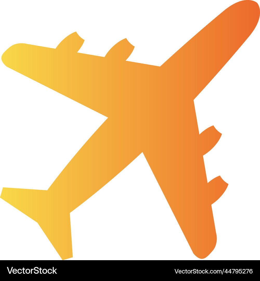 Plane gradient universal icon ui ux element sign Vector Image