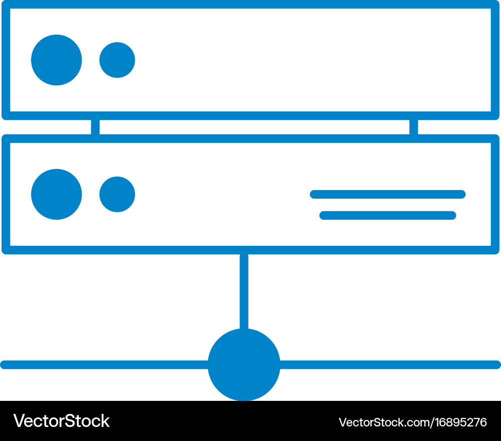 Silhouette database technology system information Vector Image