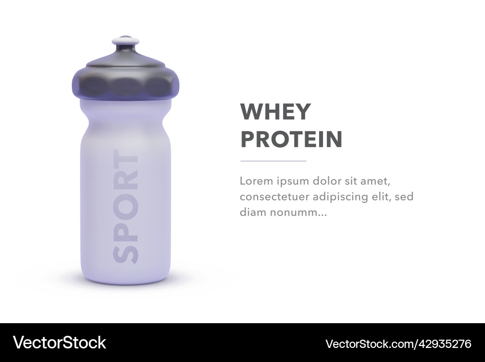 Sport nutrition 3d realistic drink bottle Sport nutrition 3d realistic drink bottle vector image