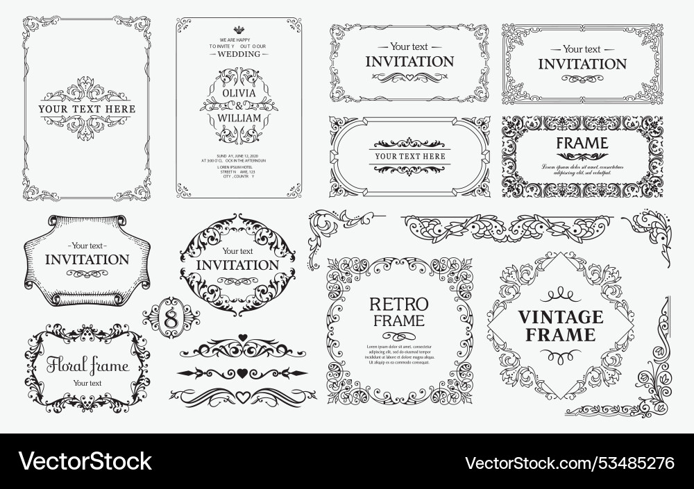 Vintage dekorative Design Elemente Set 08 Vintage dekorative Design Elemente Set 08 vektorbild