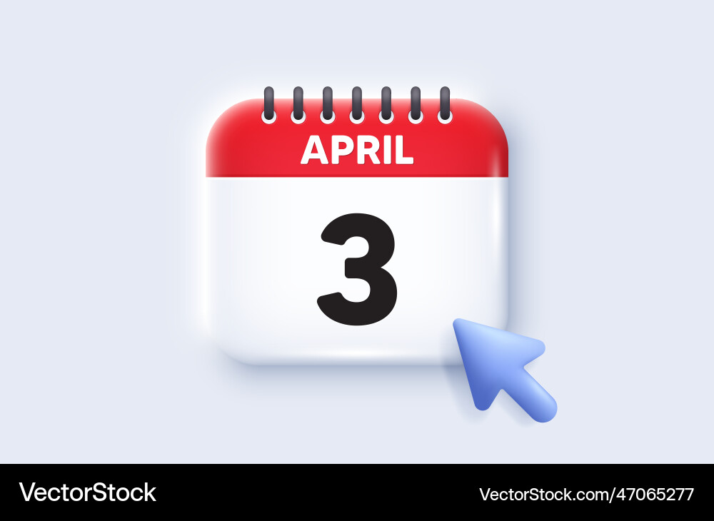 3rd day of the month icon event schedule date Vector Image