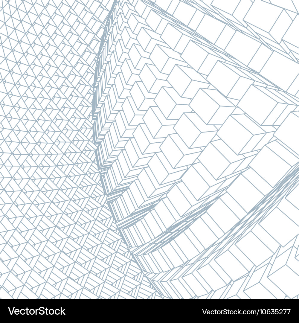 Abstract 3d illuminated distorted mesh sphere vector image