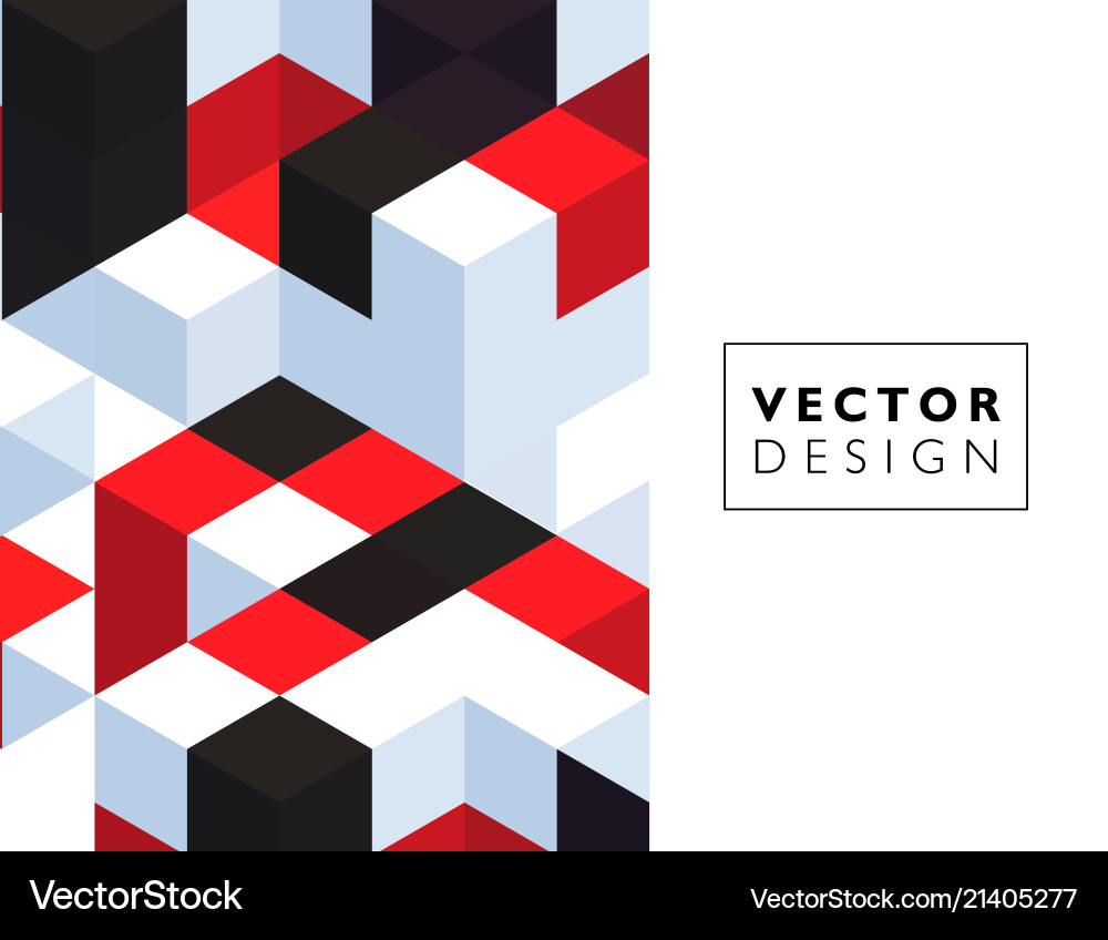 Abstract background with color cubes and grid Abstract background with color cubes and grid vector image