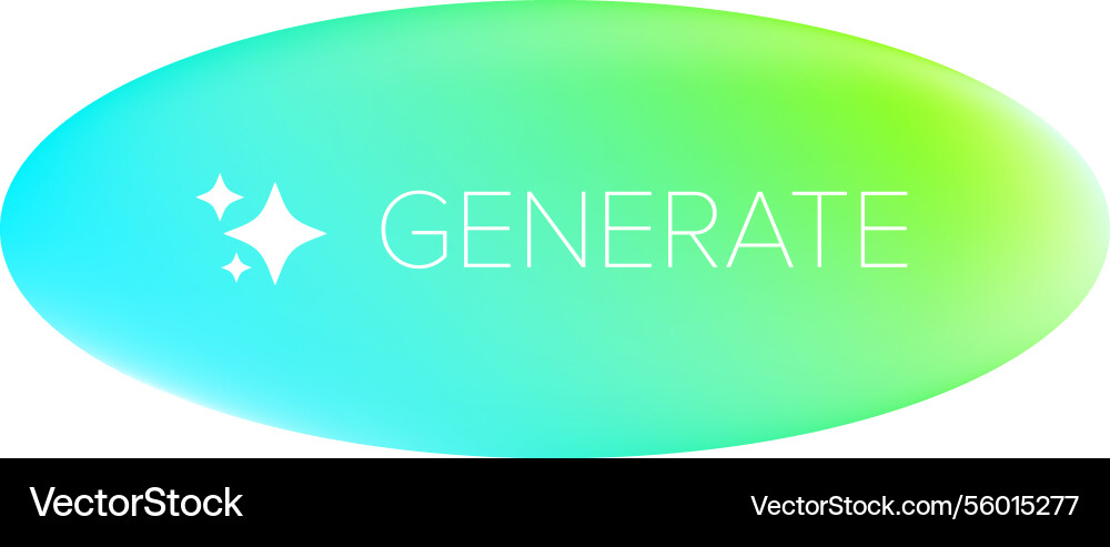 Ai generated gradient neon button for artificial Ai generated gradient neon button for artificial vector image