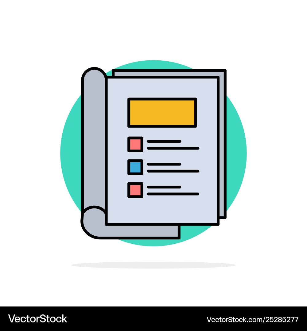 Book bundle layout report abstract circle Vector Image
