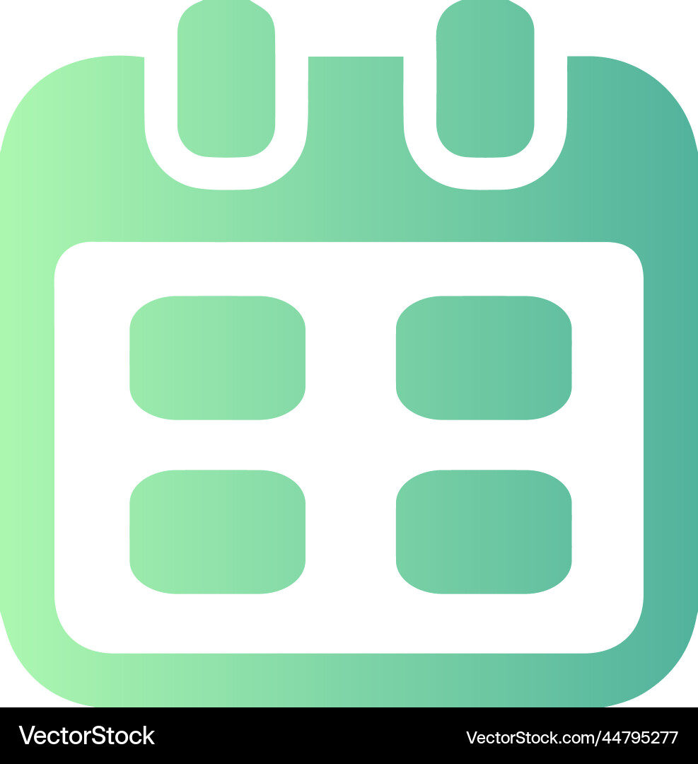 Calendar gradient universal icon ui ux element Vector Image