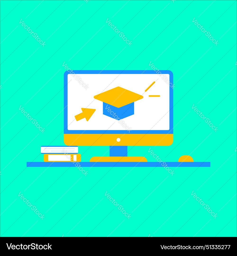 E-learning design element set Vector Image