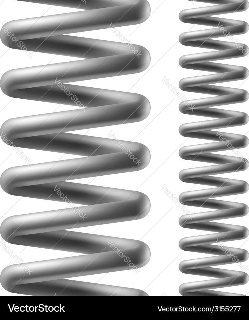 Metal Spring Close-Up vector image