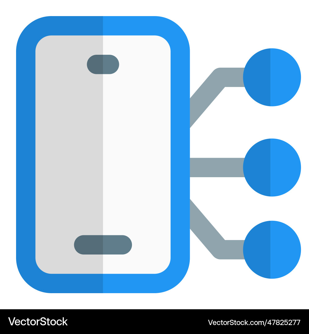 Multiple network availability in a smartphone vector image