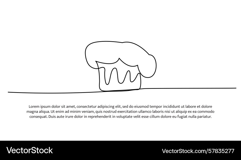 One line of cupcake abstract minimal continuous One line of cupcake abstract minimal continuous Vector Image