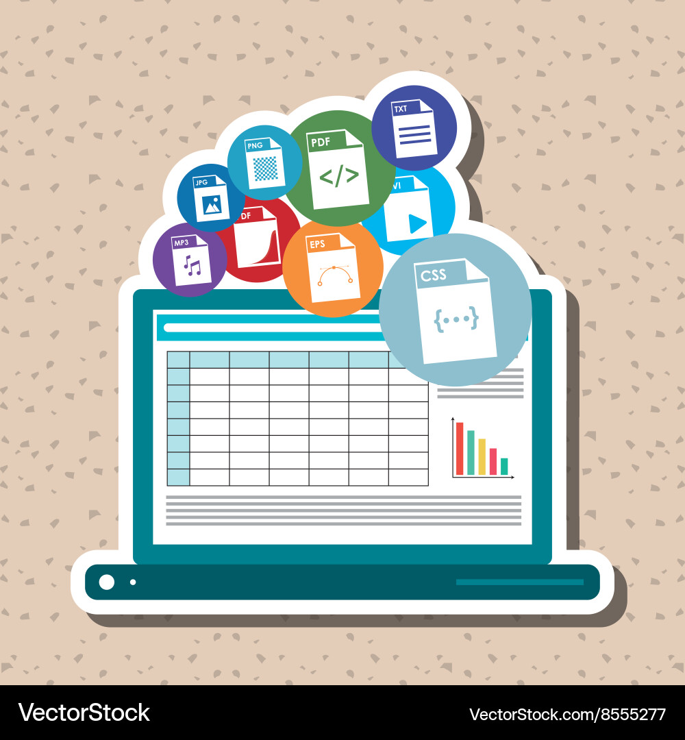 Responsive web and infographic Vector Image