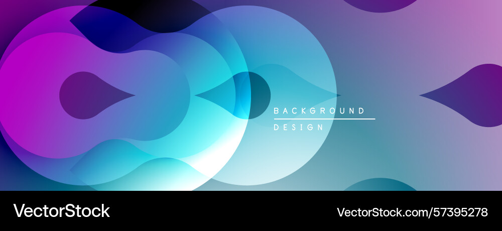 Abstract fluid shapes overlap creating vibrant Abstract fluid shapes overlap creating vibrant Vector Image