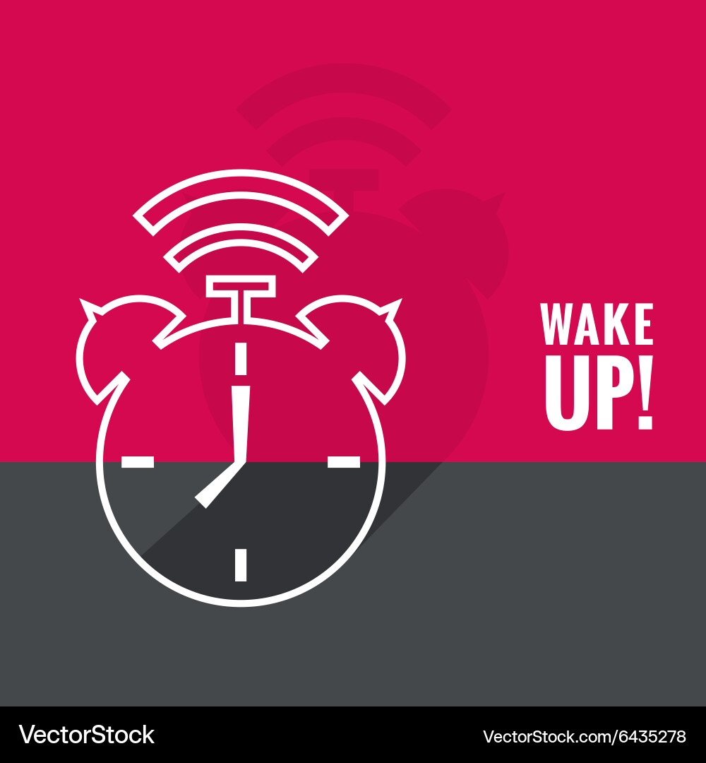 Alarm Clock Wake Up Background Vector Image