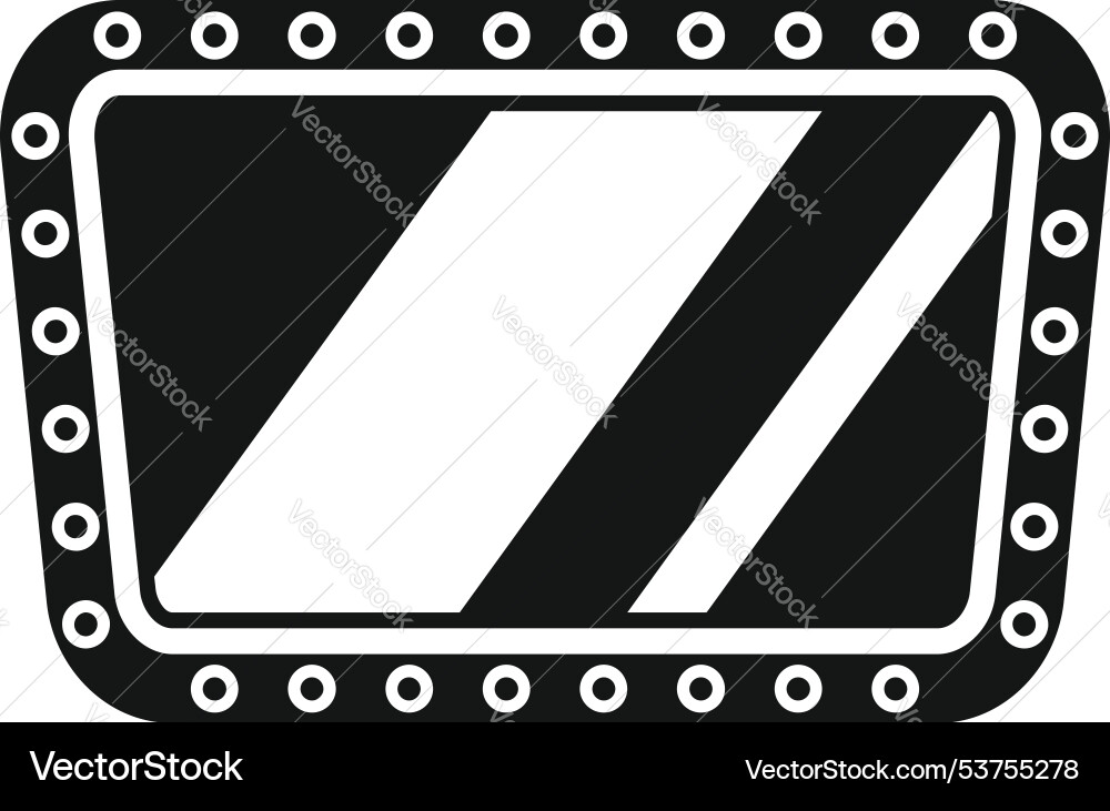 Black and white mirror with round frame reflecting Black and white mirror with round frame reflecting Vector Image
