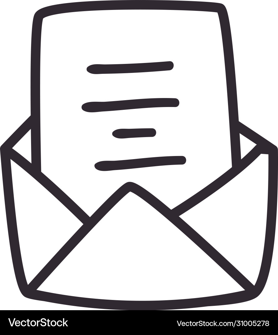 Envelope line style icon design Envelope line style icon design Vector Image