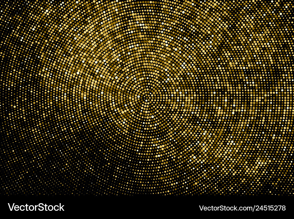 Gold glitter halftone dotted backdrop Gold glitter halftone dotted backdrop vector image