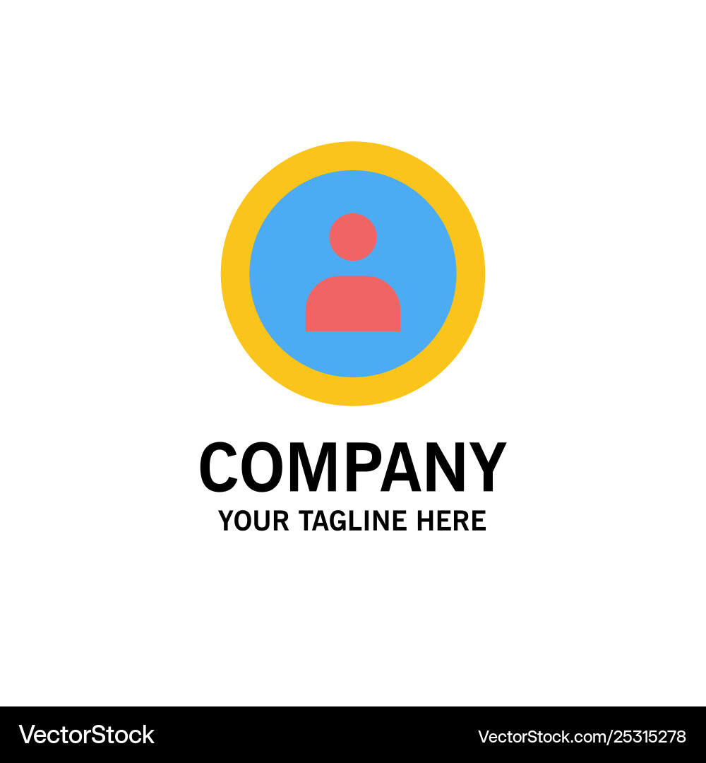 Interface navigation user business logo template vector image