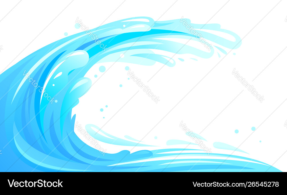 Surfing wave isolated Surfing wave isolated vector image