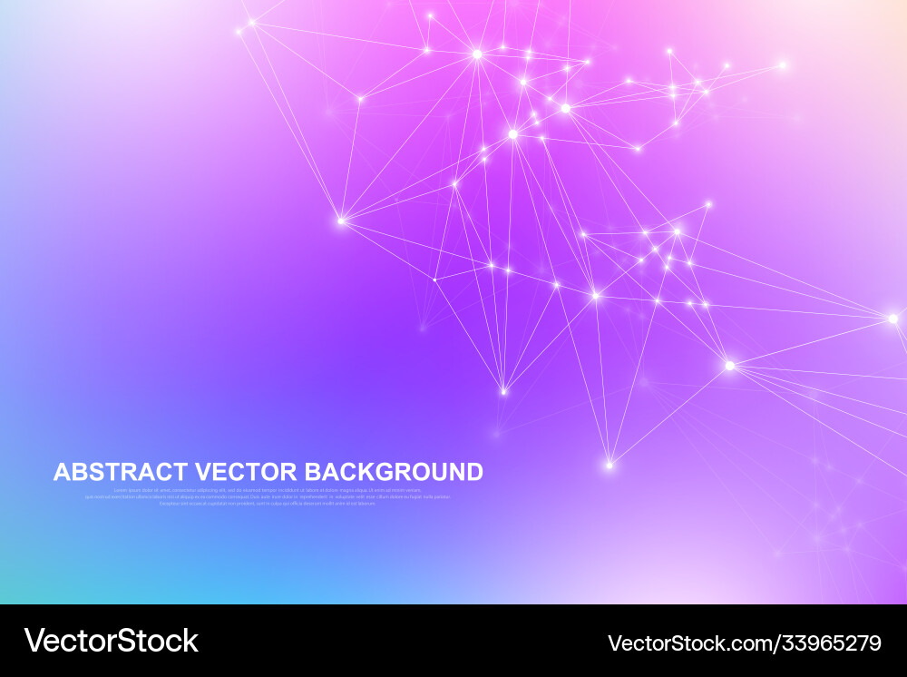 Abstract digital network connection structure vector image