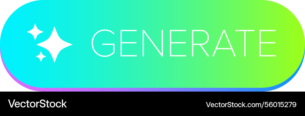 Ai generated gradient neon button for artificial Ai generated gradient neon button for artificial vector image