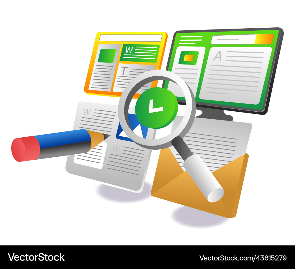 Creatively create digital articles for web blogs Creatively create digital articles for web blogs vector image