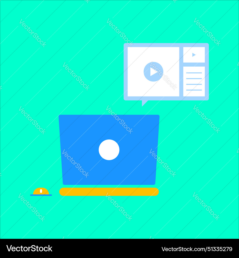 E-learning design element set Vector Image
