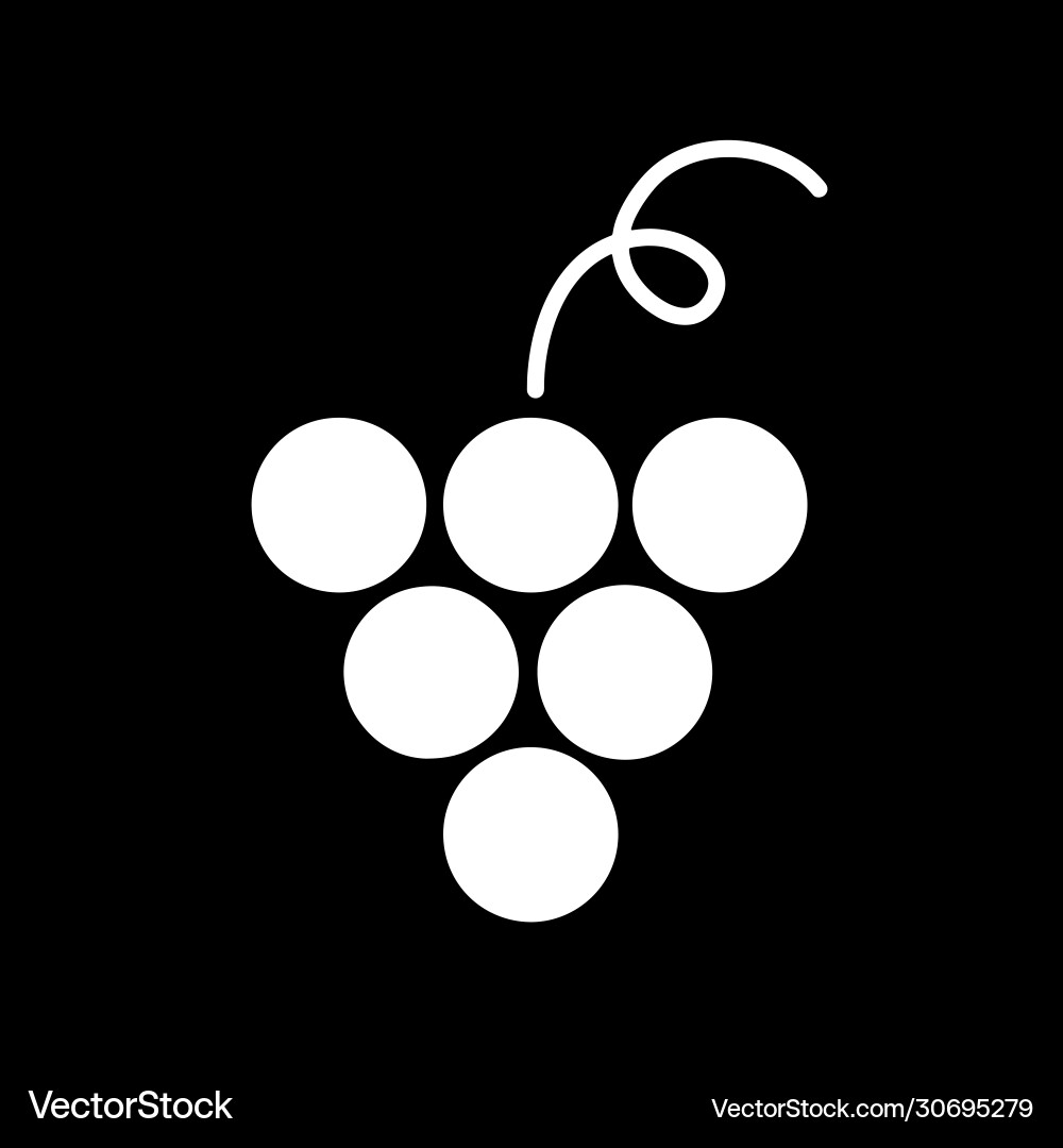 Flat line grape icon Flat line grape icon vector image