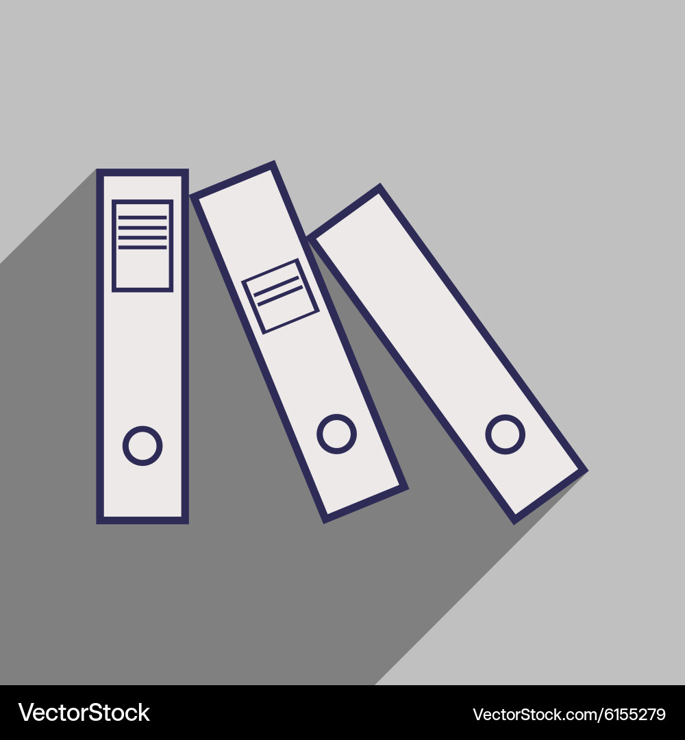 Flat with shadow icon folders for documents Vector Image