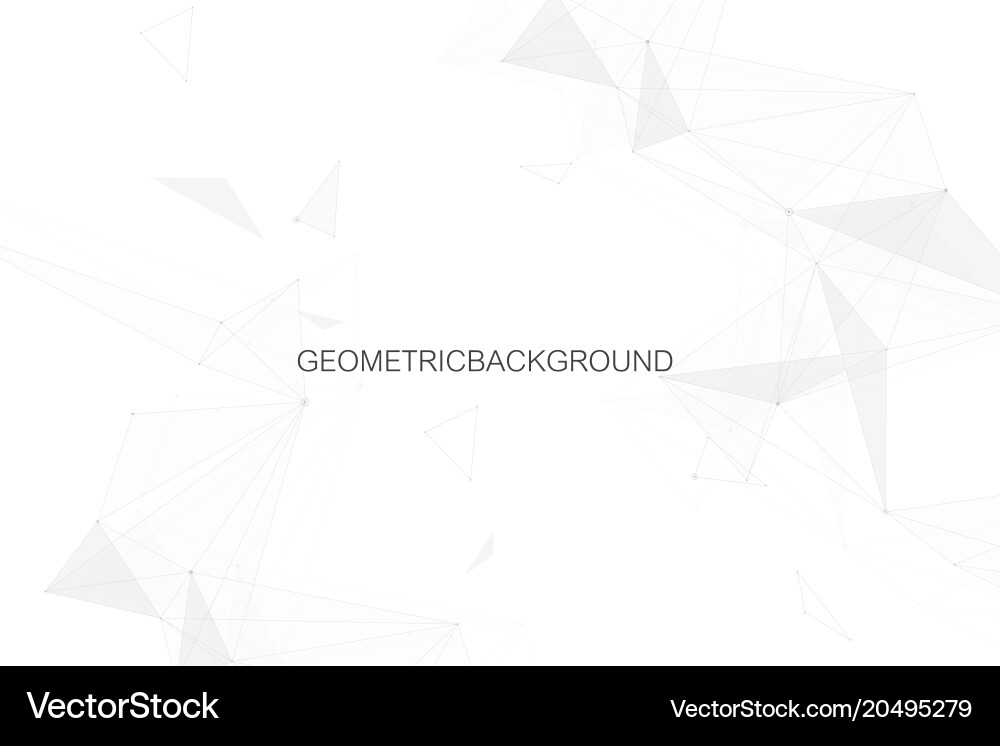 Geometric abstract with connected line vector image