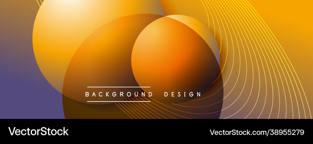 Gradient circles with shadows techno Gradient circles with shadows techno vector image