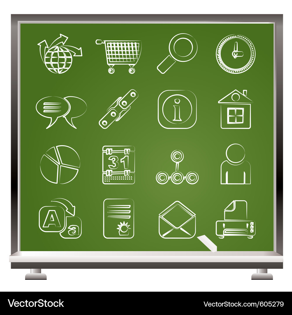 Internet and computer icons Vector Image