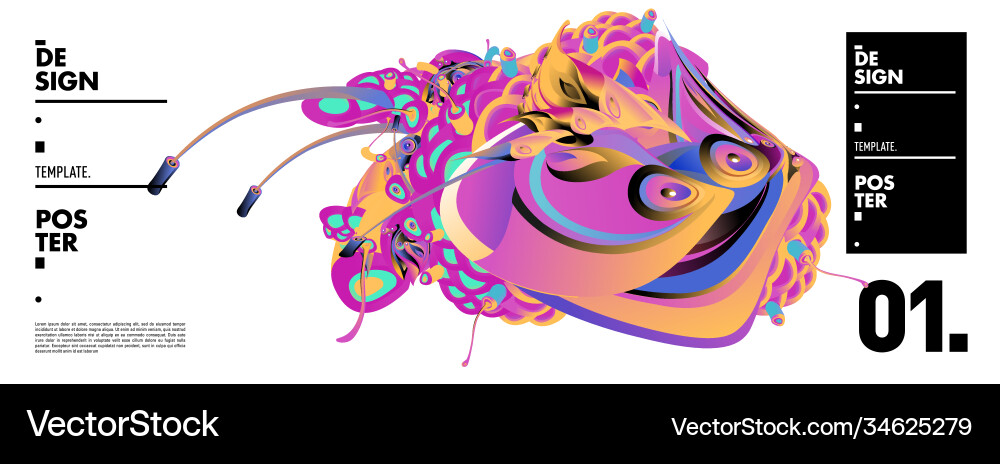 Landing page background template with colorful Landing page background template with colorful Vector Image