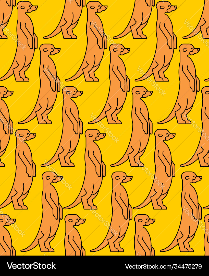 Meerkat pattern seamless small mongoose Meerkat pattern seamless small mongoose Vector Image