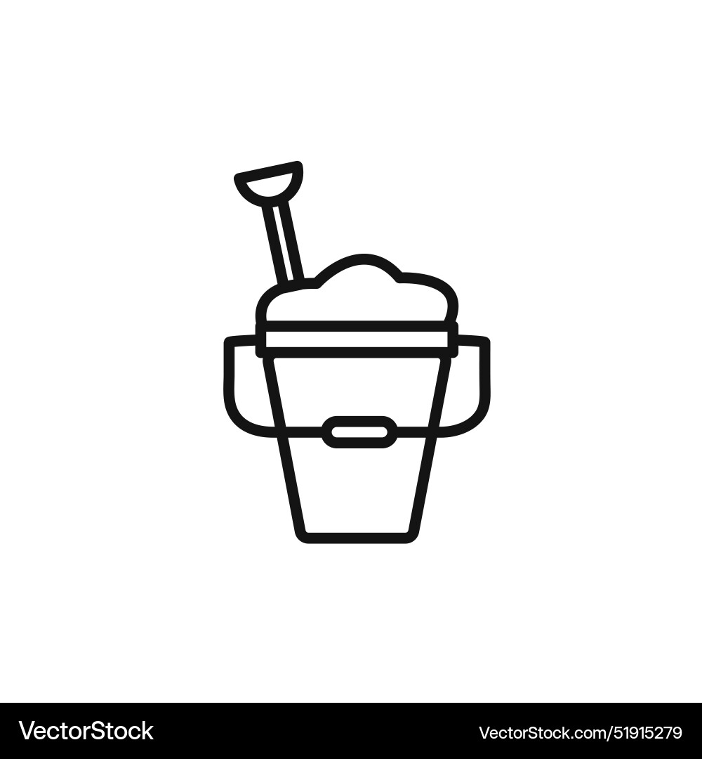 Sand bucket icon set collection for web Sand bucket icon set collection for web Vector Image