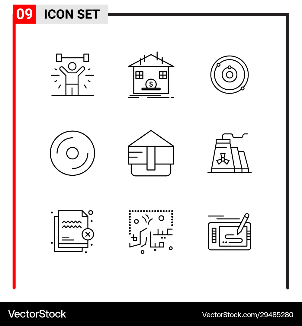9 general icons for website design print 9 general icons for website design print Vector Image